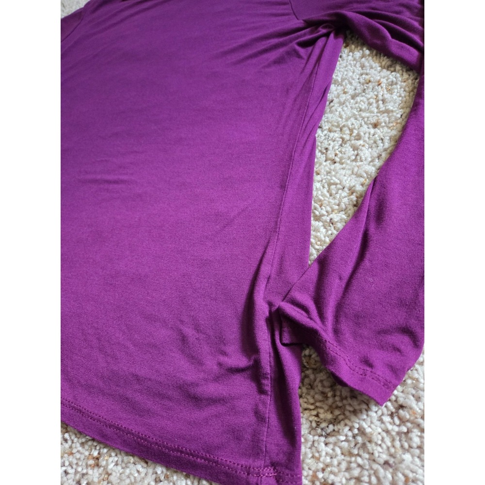 NICE! Myellement Boutique Women's LARGE Long Sleeve Purple Lightweight Crew Neck - Picture 3 of 5